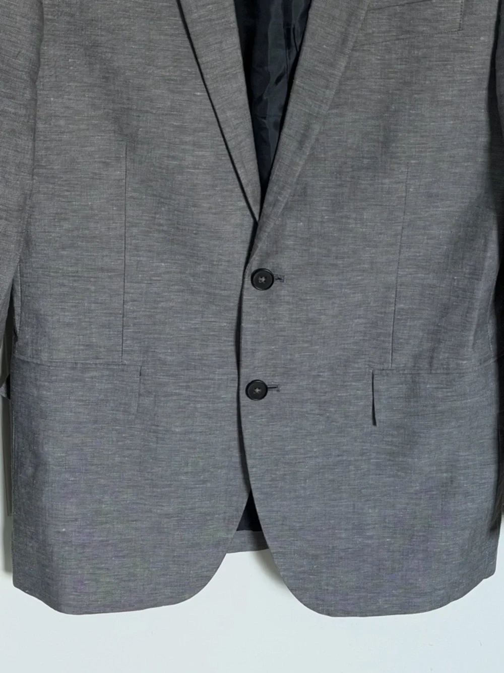J. Crew Men's Gray Thompson Linen Blend Two Button Blazer Size 38R 54516
